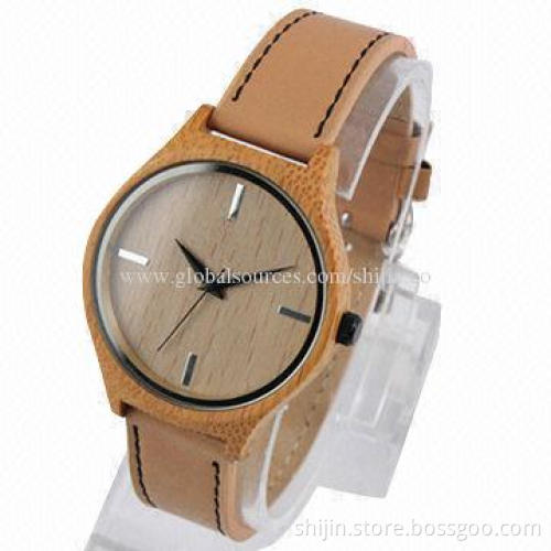 Fashion Japan movement bamboo watch